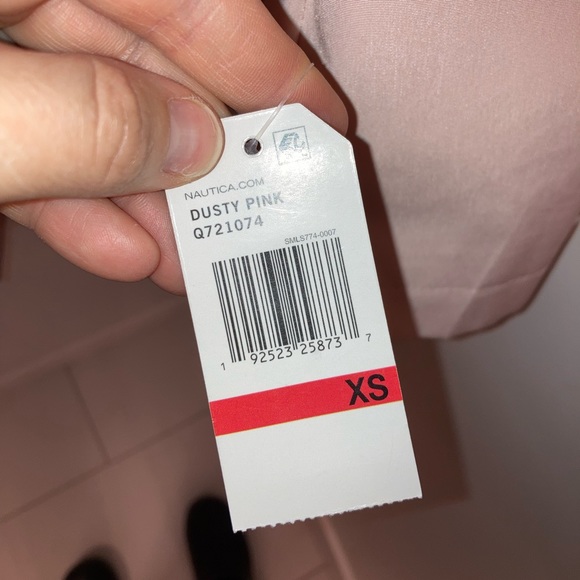 NWT NAUTICA Dusty Rose Hooded Belted Water Resistant Raincoat SZ: X-Small - Picture 4 of 11